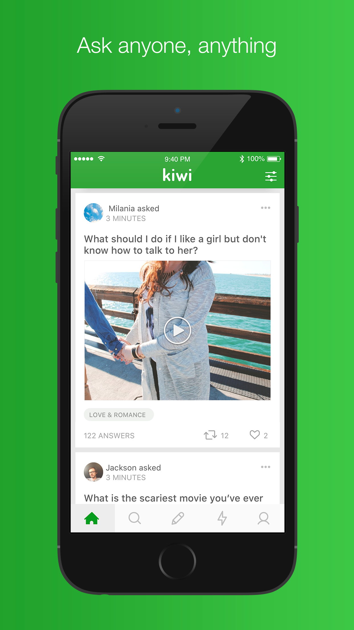 Kiwi home feed